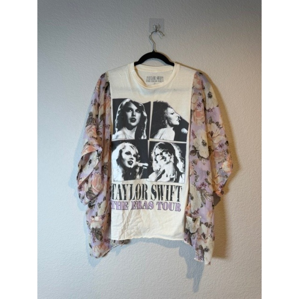 Taylor Swift The Eras Tour Upcycled Custom Floral Kimono Cardigan Concert Merch